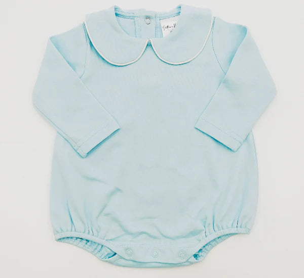 Blue Long Sleeve Piped Bubble