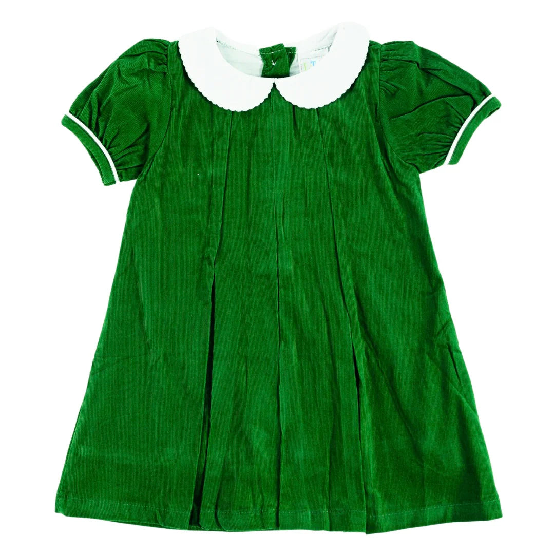 Corduroy Pleat Dress