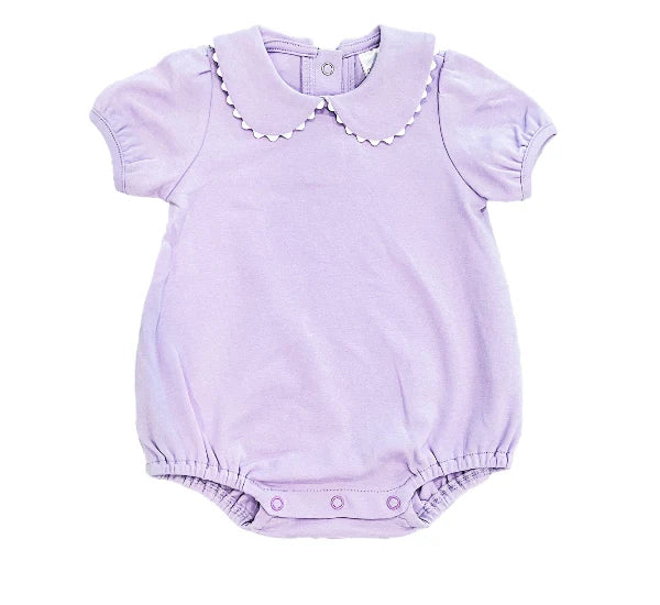 Purple Ric Rac Short Sleeve Bubble